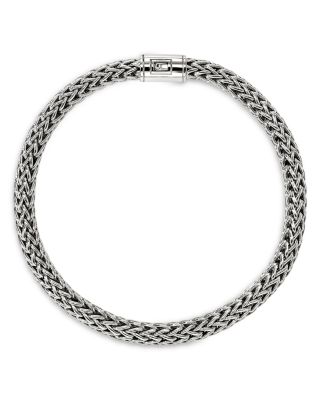 Sterling Silver Icon Woven Chain Link Bracelet, 7.5mm