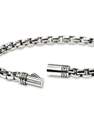 Sterling Silver Chain Box Link Bracelet