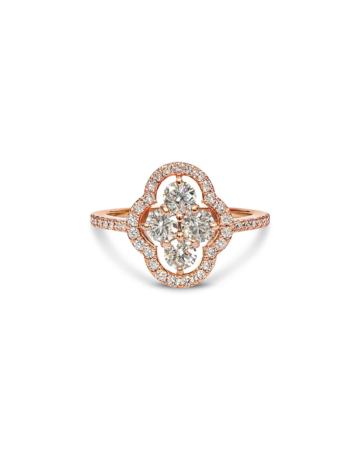 Piranesi 18K Rose Gold Maison Diamond Halo Cluster Statement Ring