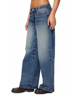  Raelynn Medium Rinse Wash Low Rise Baggy Jeans