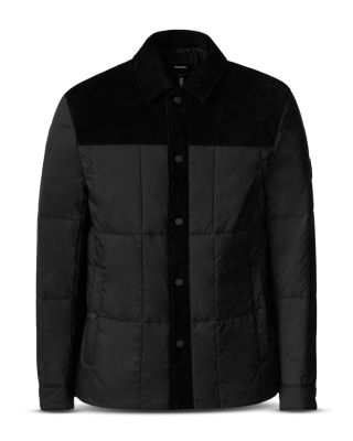 Henrik Mixed-Media Suede Shirt