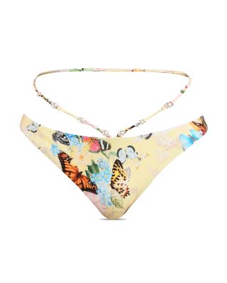 Sirena Garden Butterflies Halter Bikini Top & Jean Garden Butterflies Scoop Front Bikini Bottom