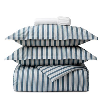 Calder Stripe Cotton Percale Bedding Set