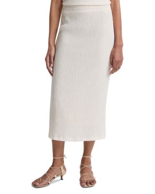 Shadow Grid Midi Skirt