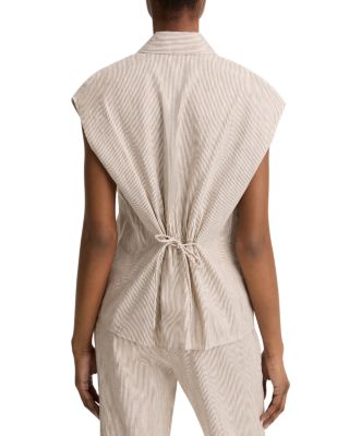 Ticking Stripe Linen Top