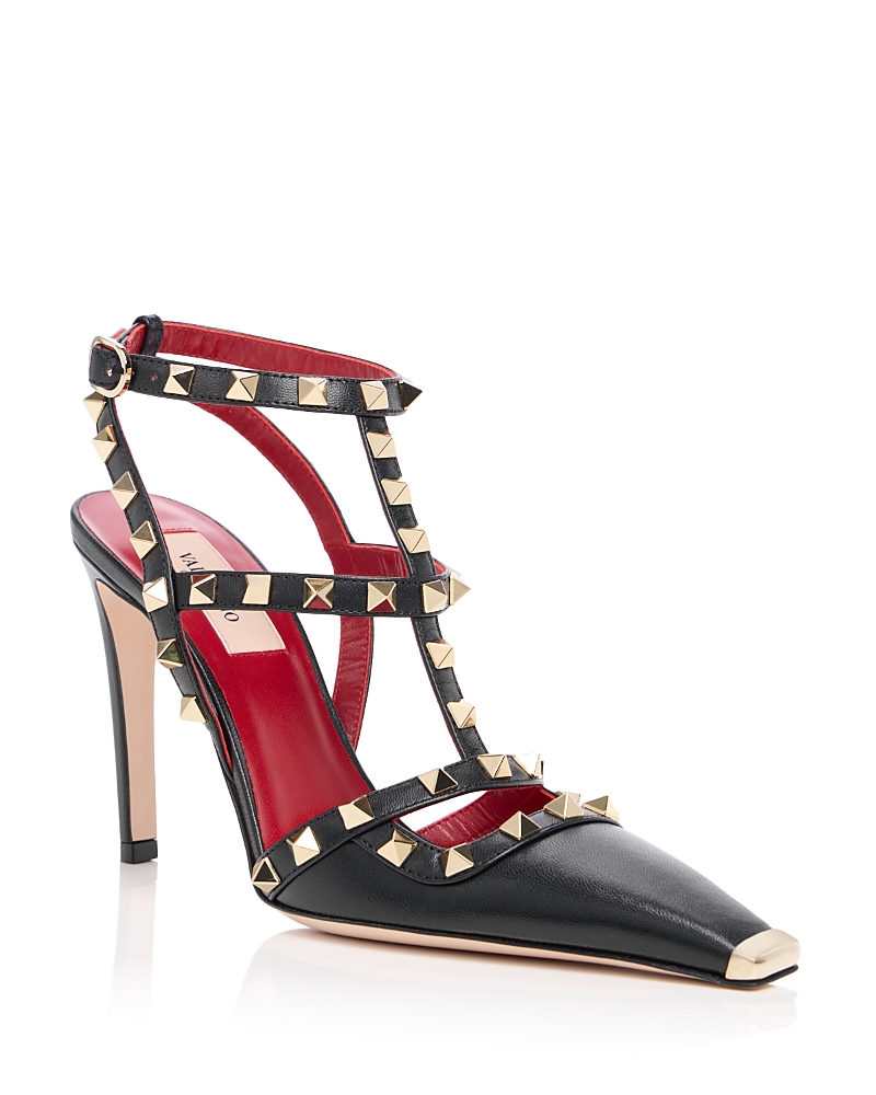 Valentino Garavani Women's Rockstud Embellished Ankle Strap Pumps