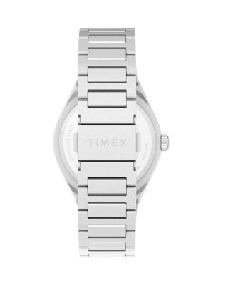 Q Timex&reg; Continental Day & Date Stainless Steel Bracelet Watch, 39mm