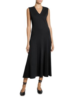 V Neck Midi Dress