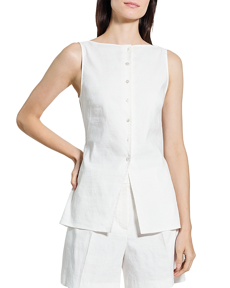 Theory Boat Neck Sleeveless Top