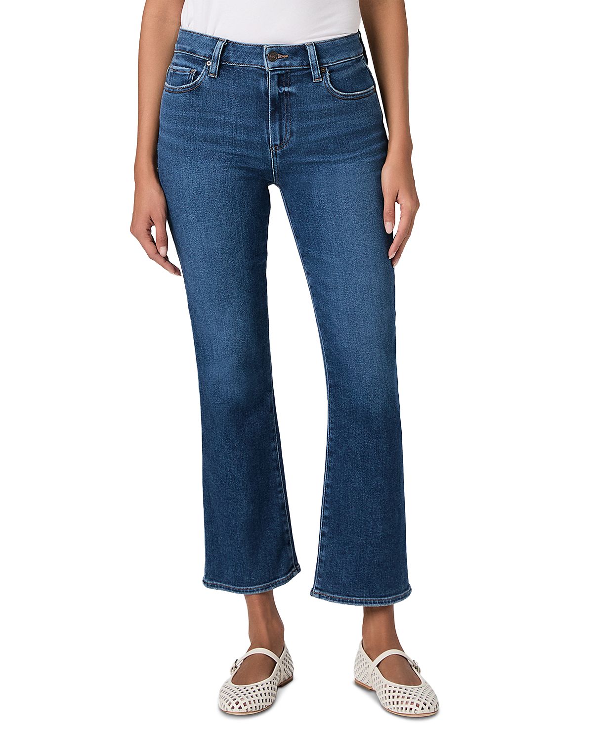 Paige Mason Mid Rise Crop Bootcut Jeans