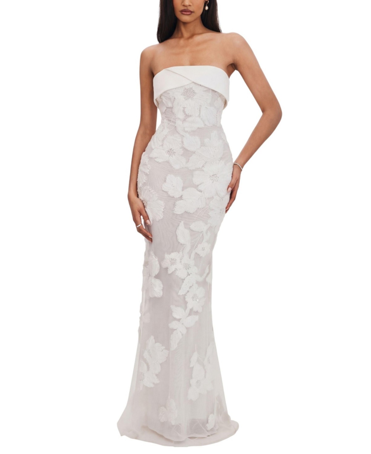 Raphaela Floral Strapless Mermaid Wedding Dress