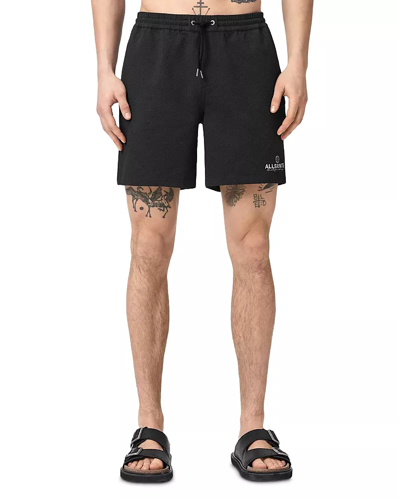 Allsaints Emblem Slim Fit 6.3 Swim Shorts