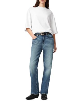 Ida High Rise Straight Jeans in Mid Indigo