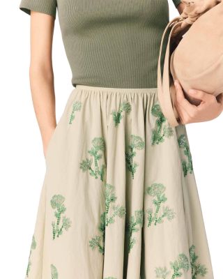 Embroidered Technical Skirt