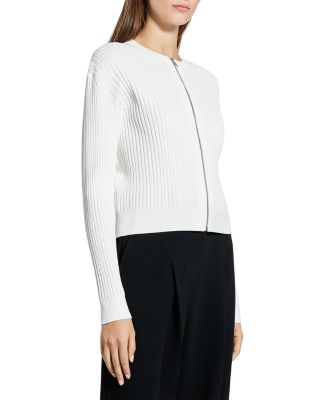 Pointelle Bomber Sweater