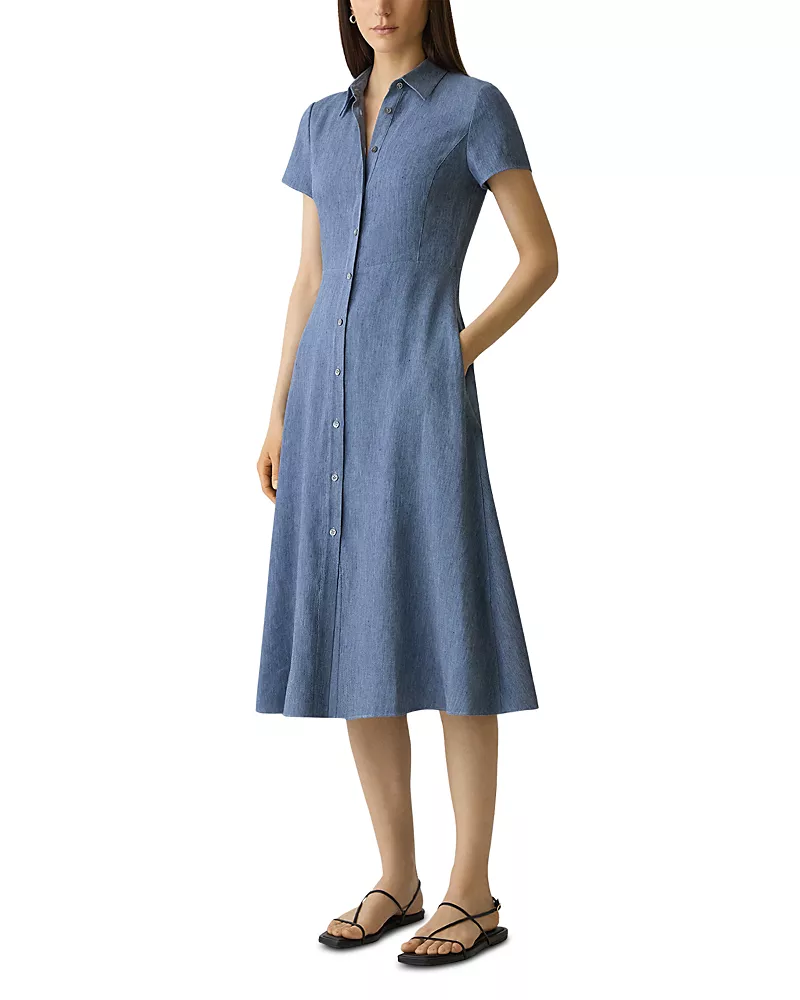 Theory Short Sleeve Shirtdress
