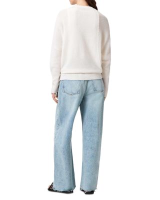 Aki Mid Rise Crossover Jeans in Destroy Light Blue
