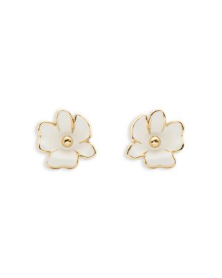 Golden Bloom Flower Stud Earrings 