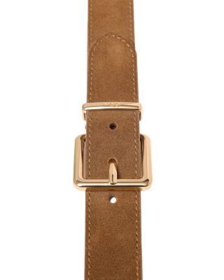 Women's Double Buckle Suede Belt