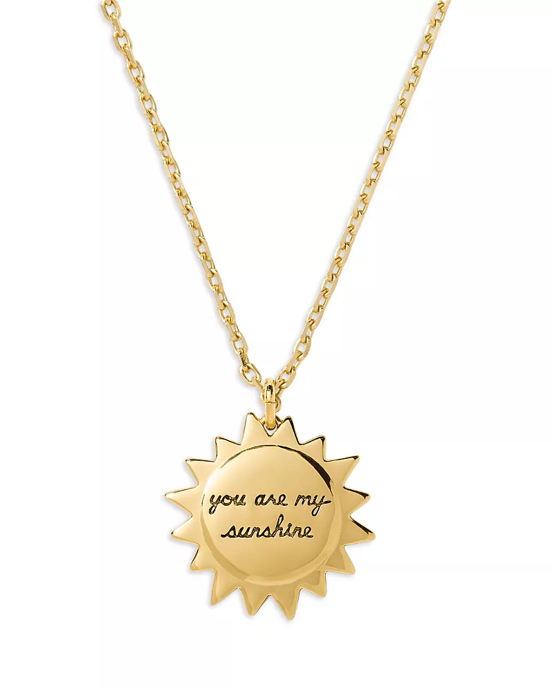 kate spade new york You Are My Sunshine Pendant Necklace, 16