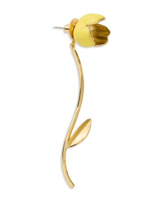 Golden Bloom Tulip Statement Earrings