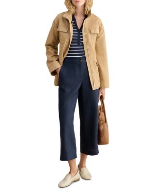 Petite Lillie Cropped Linen Trousers 