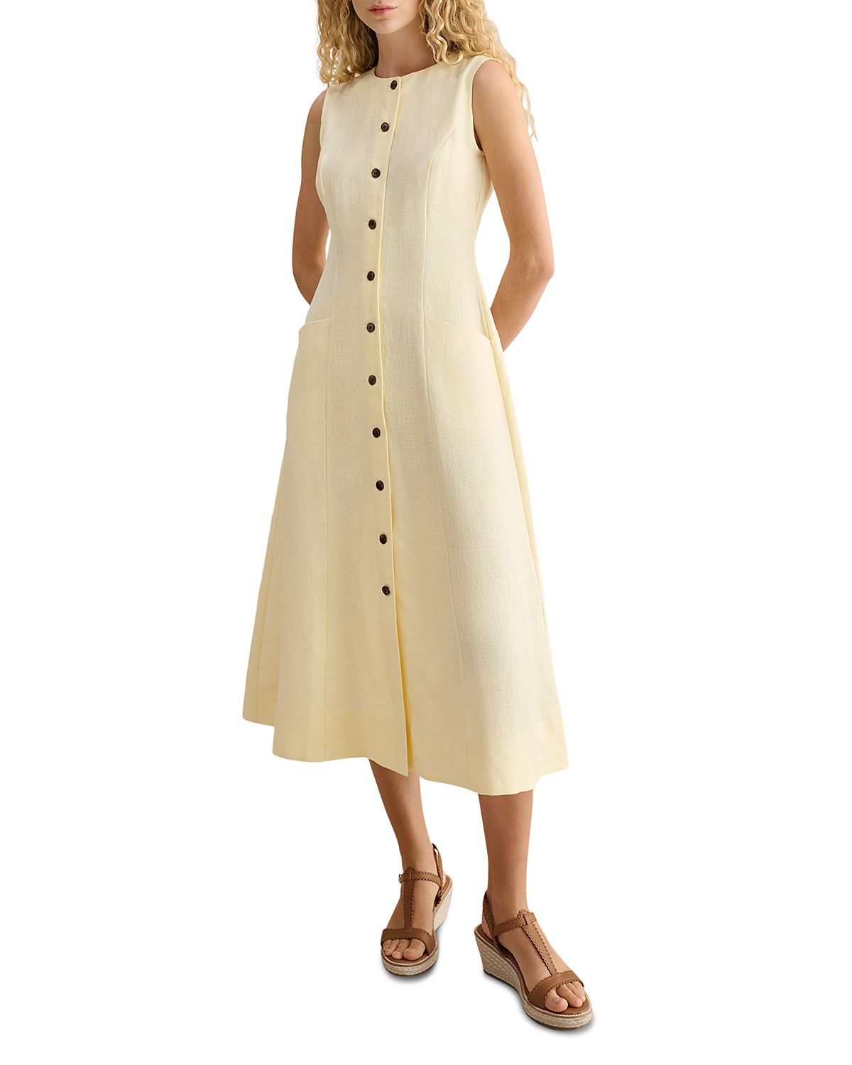 Hobbs London Carmen Linen Dress