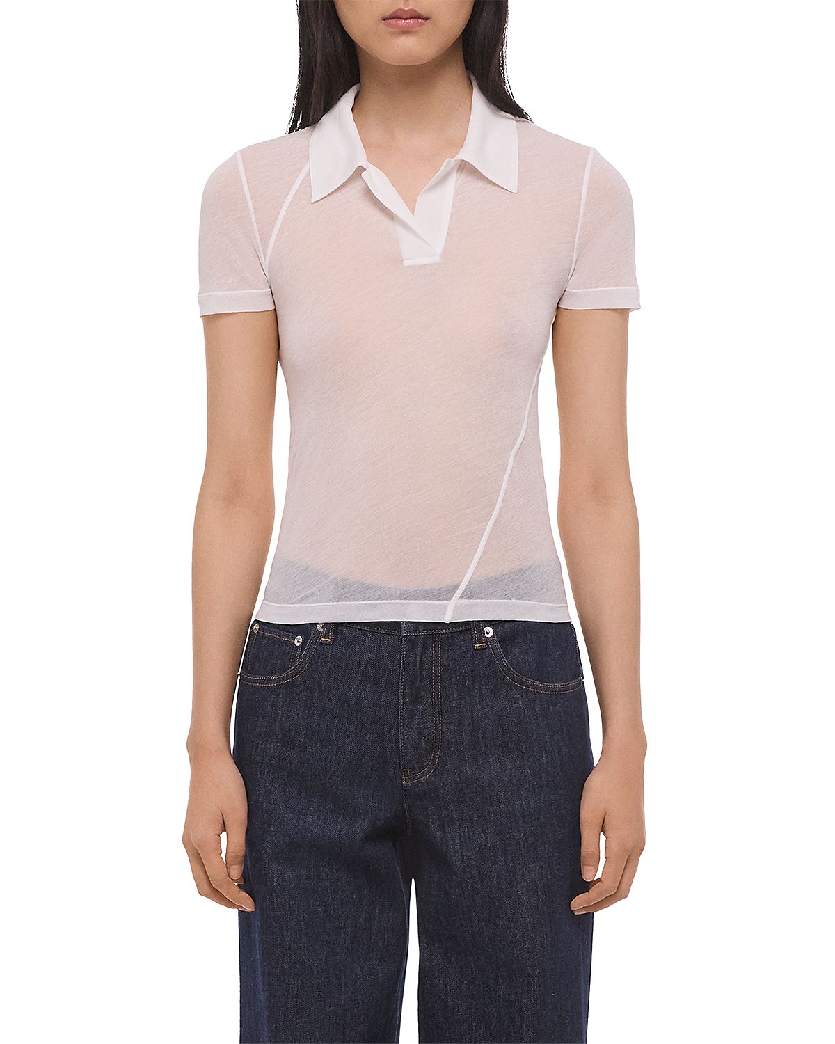 Helmut Lang Twisted Polo Zerosca Top