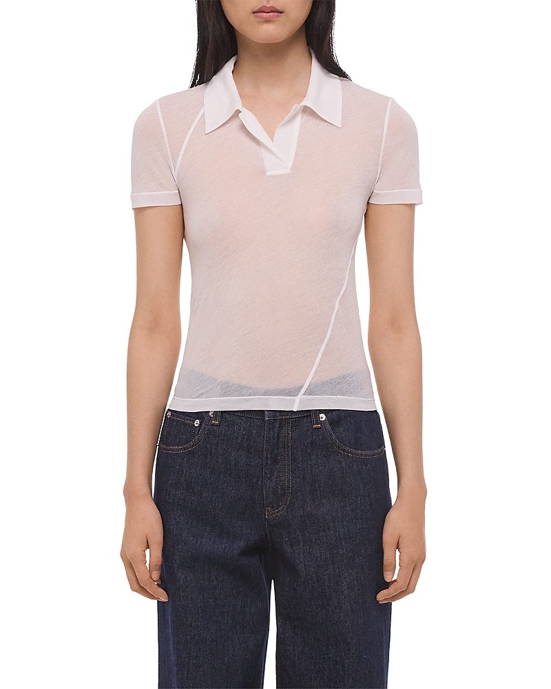 Helmut Lang Twisted Polo Zerosca Top