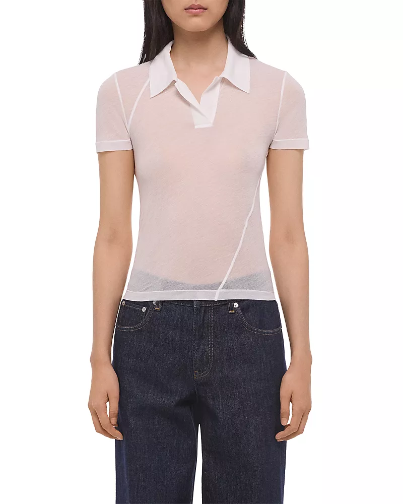 Helmut Lang Twisted Polo Zerosca Top