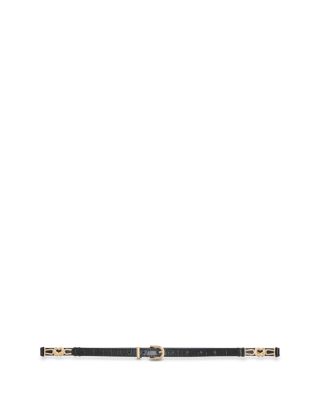 Women's Croc Embossed Leather Belt