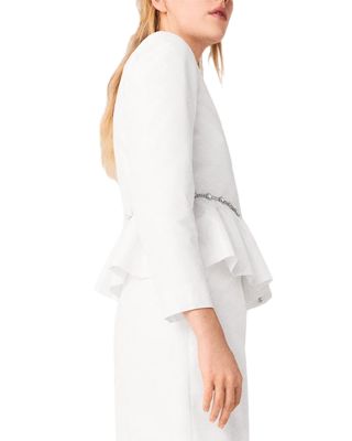 Cropped Jacket with Embellished Belt