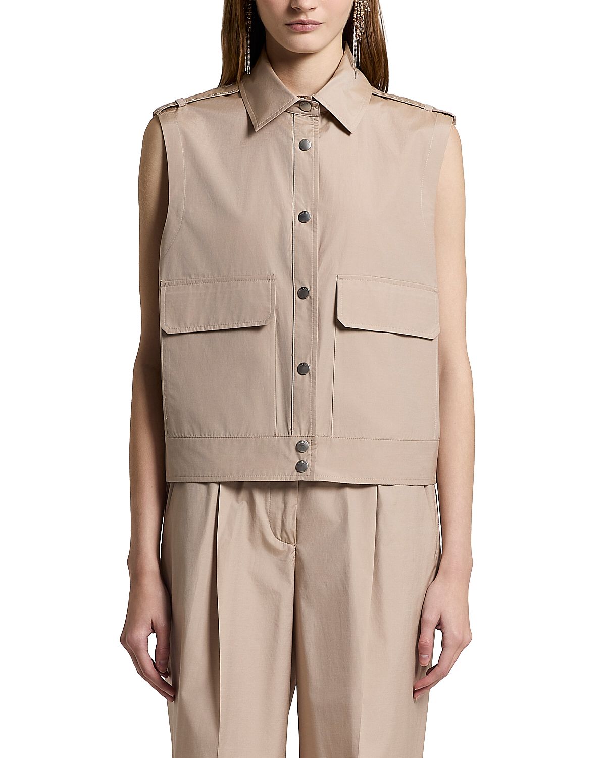 Peserico Leaf Collar Vest