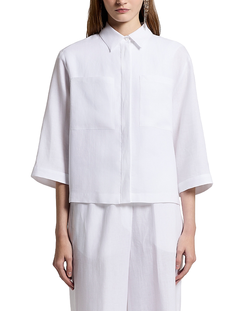 Peserico Boxy Leaf Collar Shirt