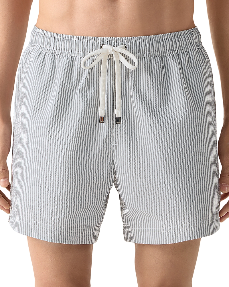 Zegna Regular Fit Stripe Swim Trunks