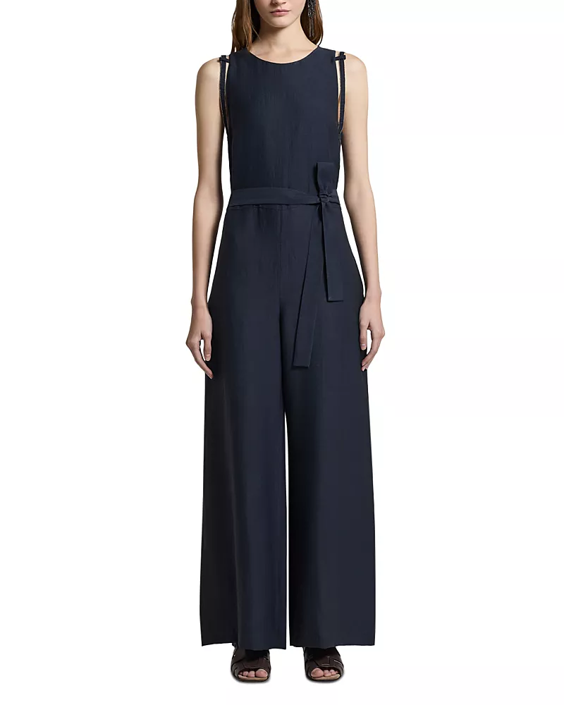 Peserico Sleeveless Round Neck Jumpsuit