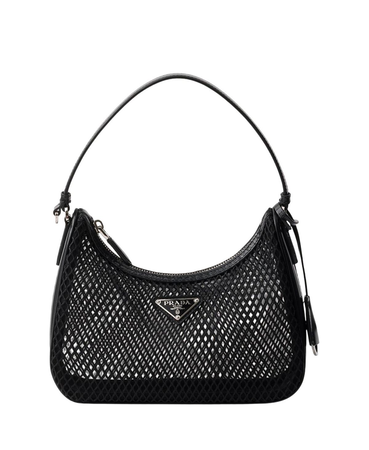 Prada Re-Edition 2005 Mesh And Brushed Leather Bag