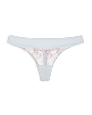 Enamoured Floral Embroidered Thong