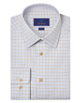 Trim Fit Twill Check Dress Shirt