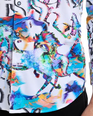 Mane Event Abstract Print Woven Shirt