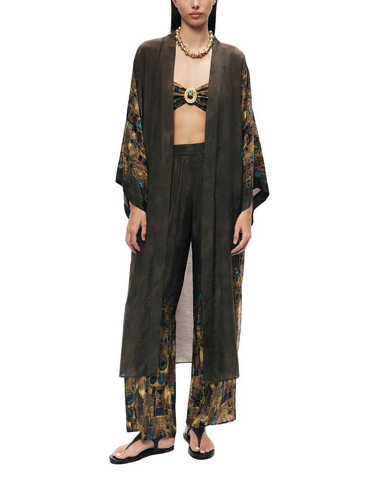 Nocturne Printed Long Kimono