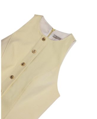  Sleeveless Button-Front Midi Dress