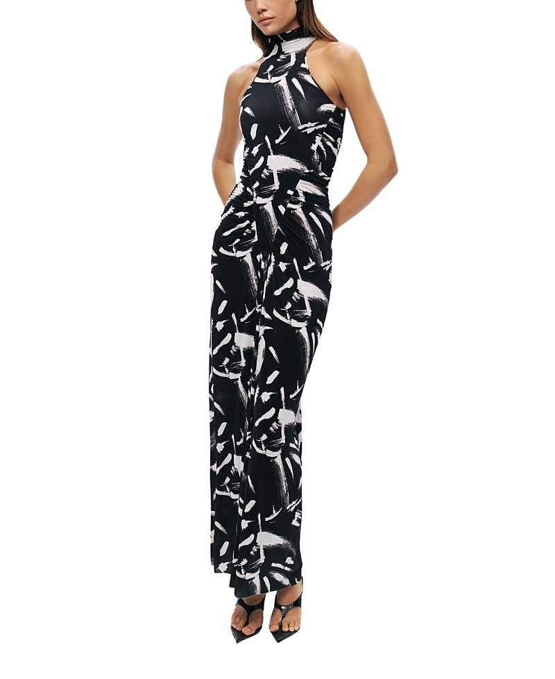 Nocturne Printed Halter Maxi Dress