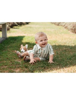 Boys' Striped Polo Romper - Baby 