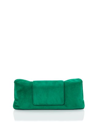 Small Embellished Suede Clutch