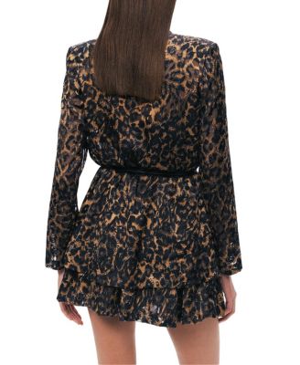  Printed Leopard Belted Jacket