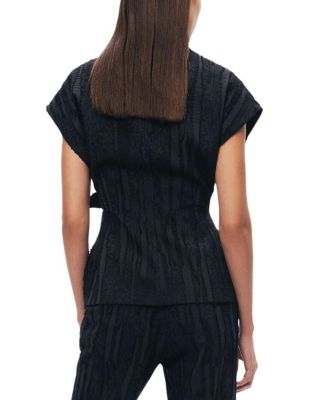  Textured Belted Vest