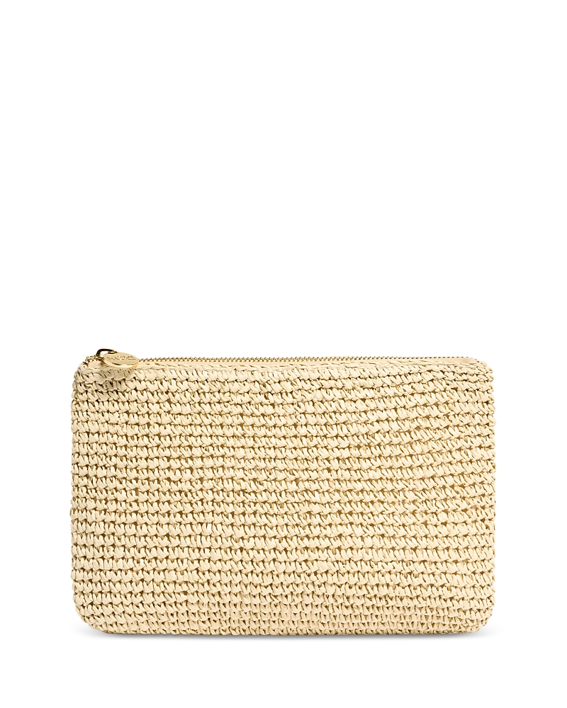 Stoney Clover Lane Small Raffia Flat Pouch