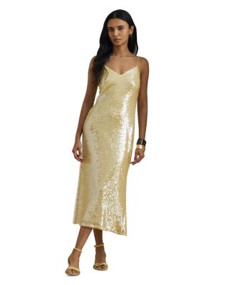 Sequined Sleeveless Cocktail Dress