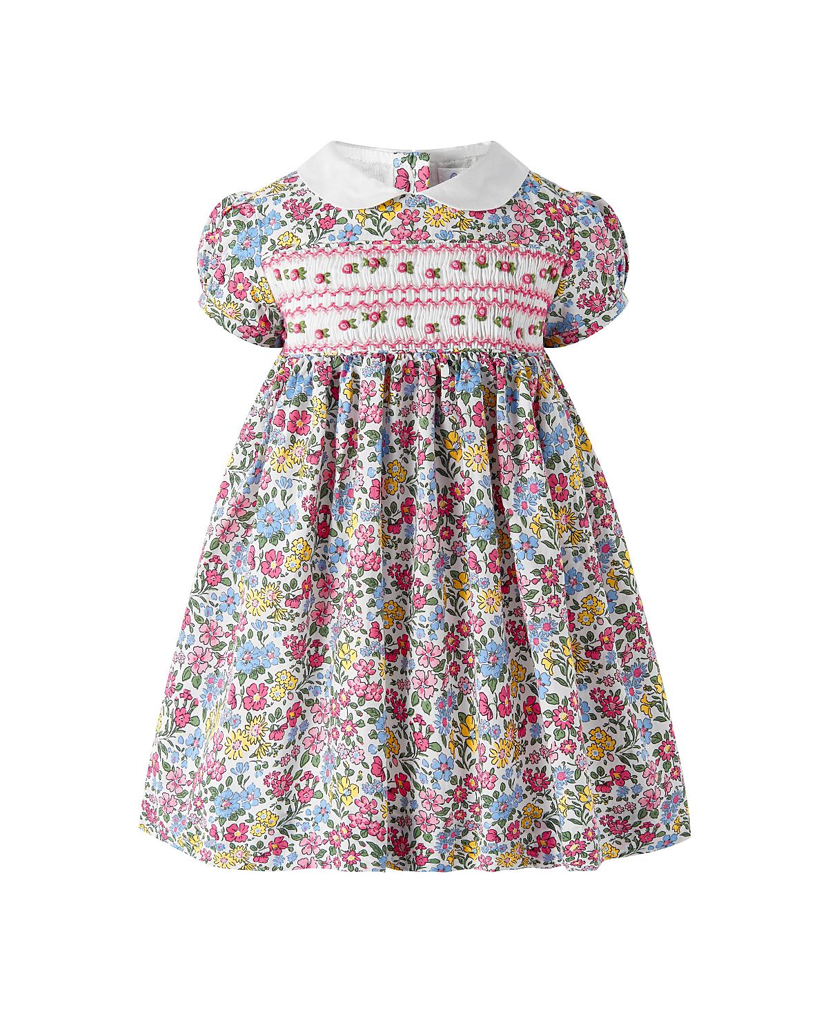 Rachel Riley Girls' Ditsy Floral Smocked Dress and Bloomers - Baby